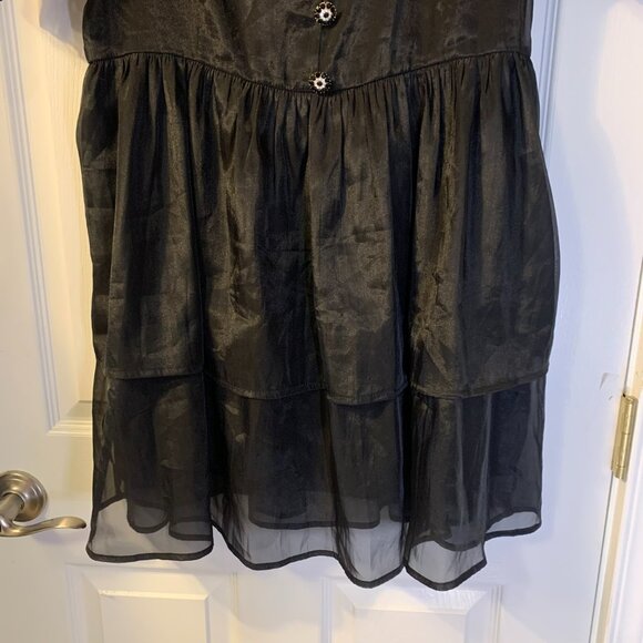 Disturbia Andie Puff Sleeve Dress Women's Size 10 US NEW Black Mini Whimsigothic - Picture 4 of 10